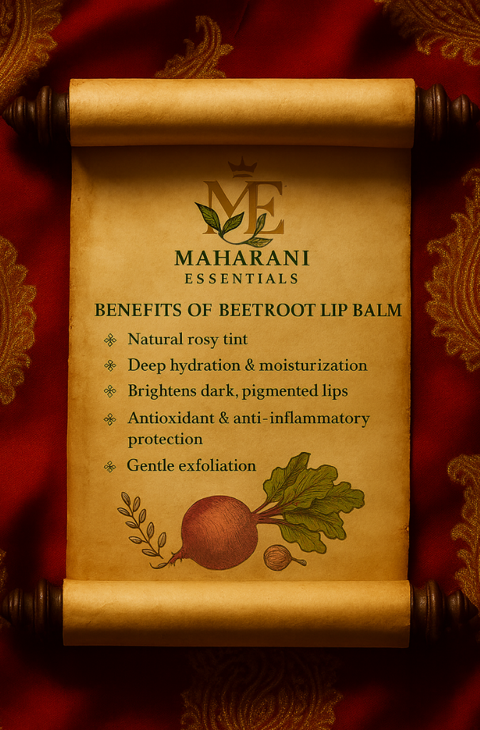 Beetroot Lip Balm with natural tint and moisturizing properties